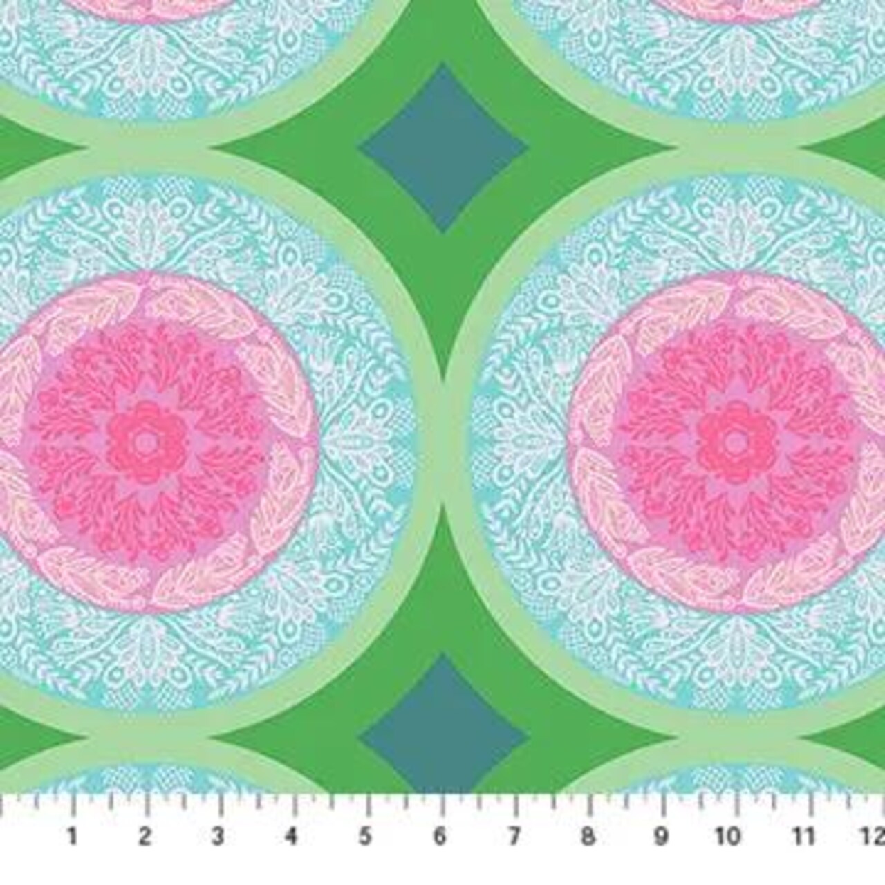 Perennial Borders Doily in Powder AMT138-78V Cotton 44"/45" Fabric Per Yard